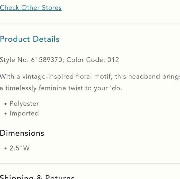 Anthropologie Allana knotted headband- sky floral - Picture 2 of 5